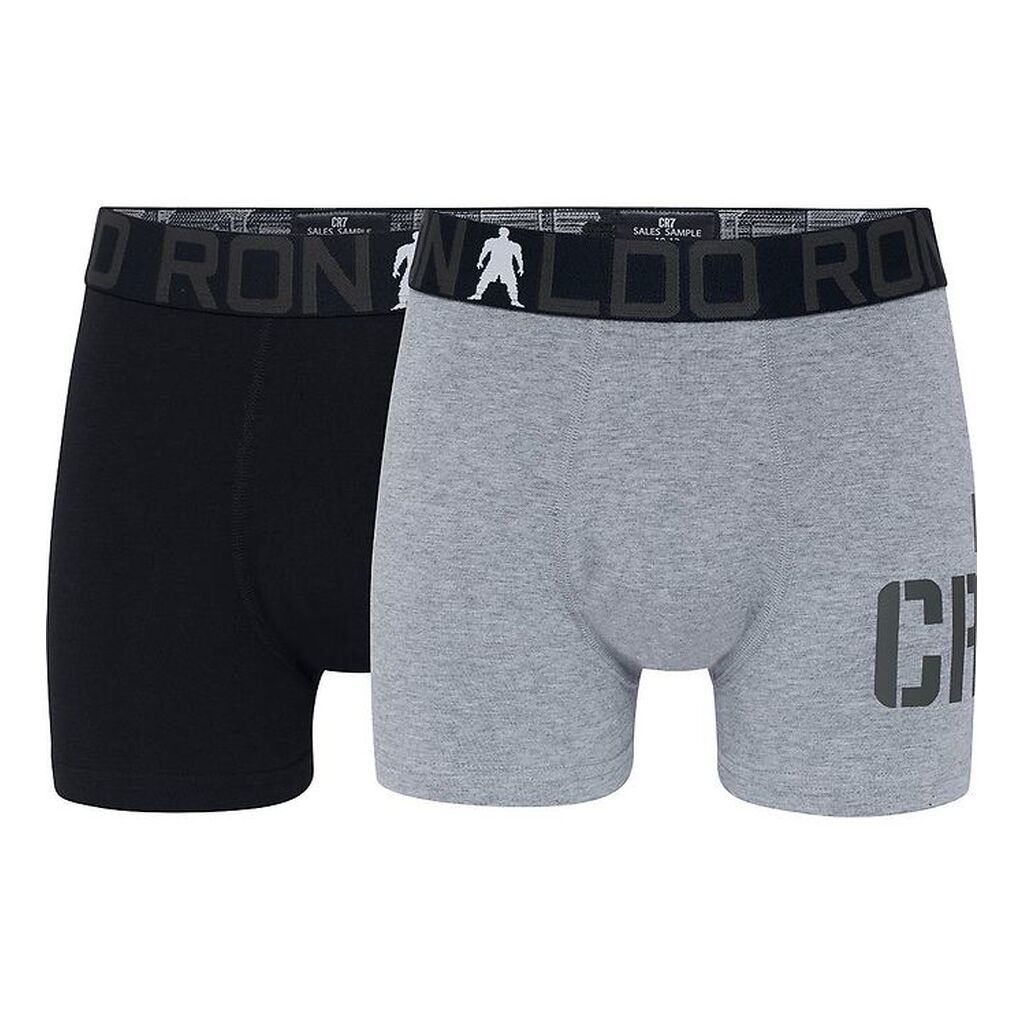 Ronaldo boxershorts - 2-pak - Bambus - Grå/Sort