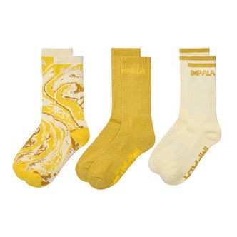 Impala Strømper - Rib - 3-pak - Marawa Gold