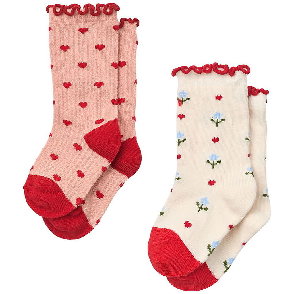 Flöss Strømper - 2-pak - Vigga - Violet Heart