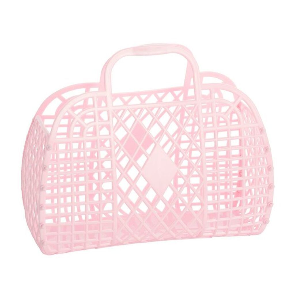 Sun Jellies Lille Foldekurv - Retro - 26x21x12 cm - Pink