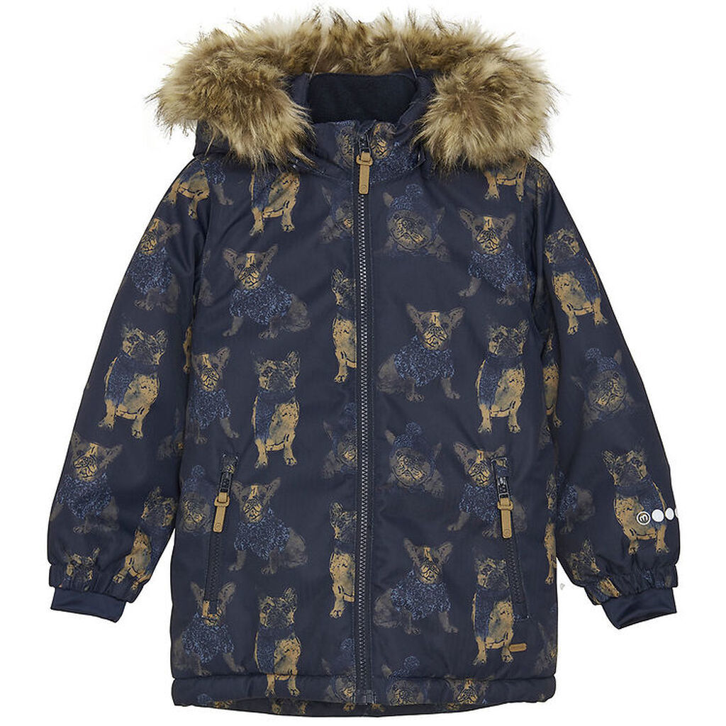 Minymo Vinterjakke - Navy m. Hunde