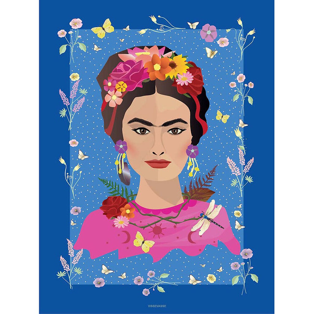 Vissevasse Plakat - 50x70 cm - Frida Kahlo