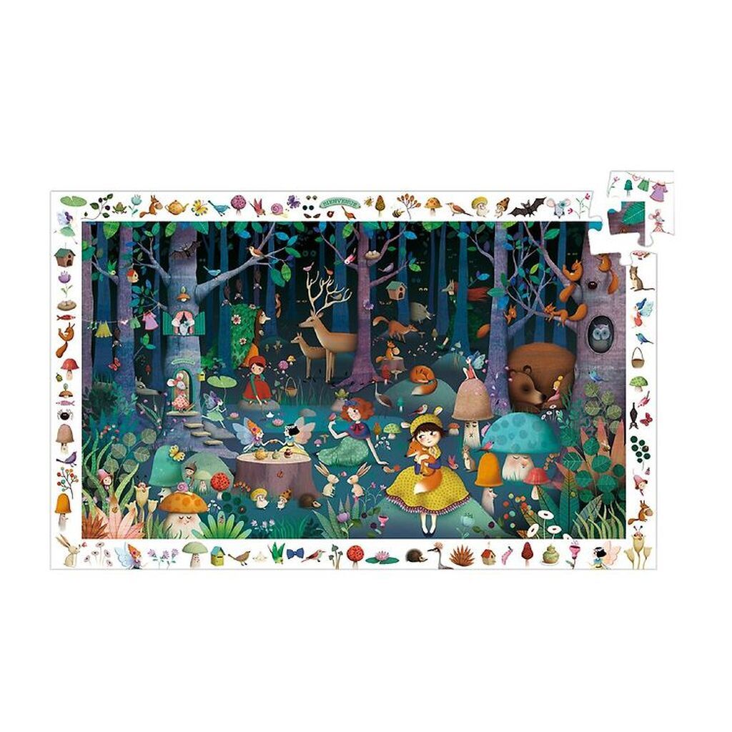 Djeco Puslespil - 100 Brikker - Fortryllet Skov