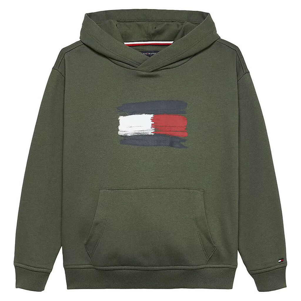 Tommy Hilfiger Hættetrøje - Flag - Pewter Green