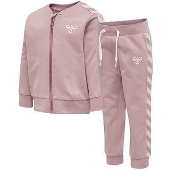 Hummel Sweatsæt - HMLBille - Rosa m. Hvid