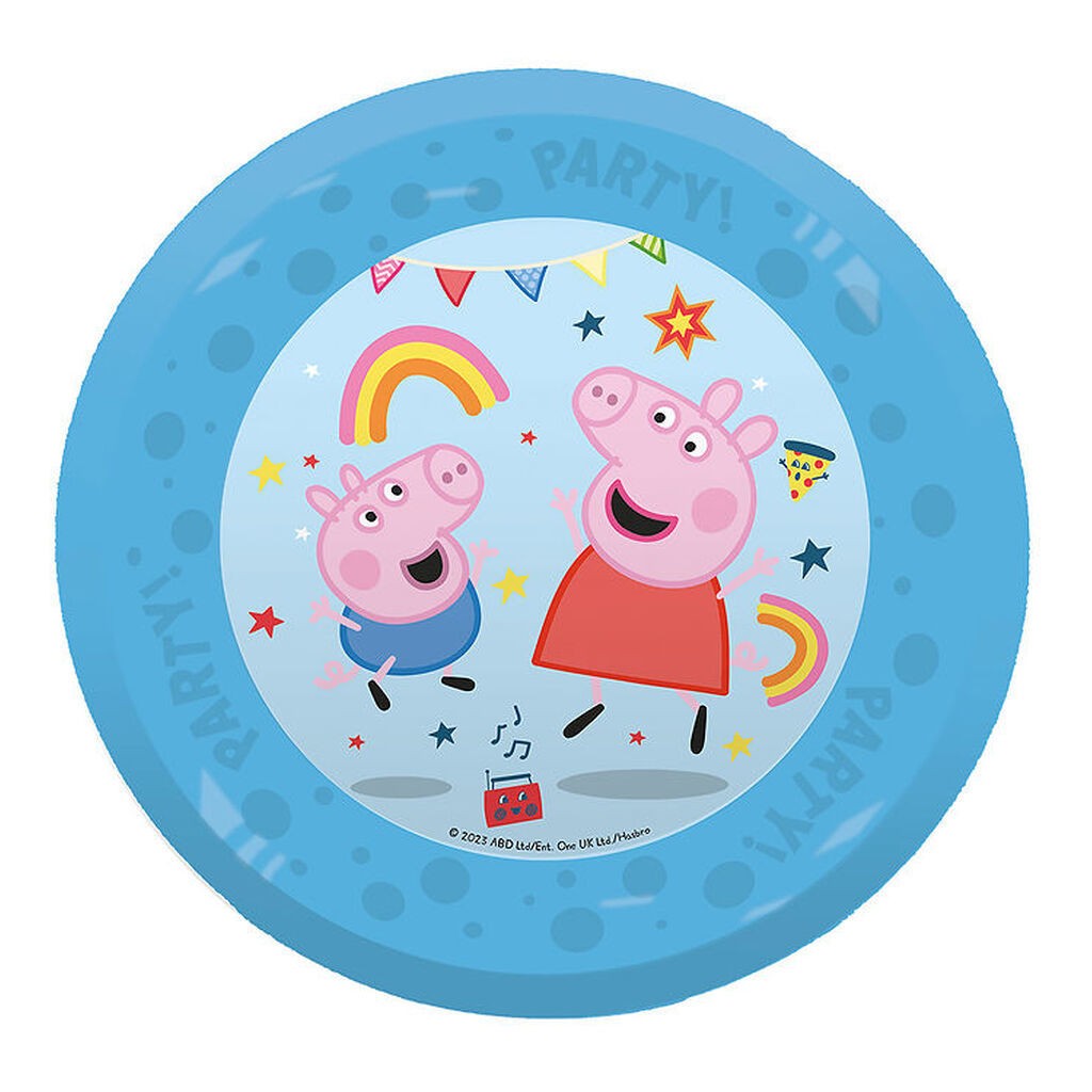 Decorata Party Plastiktallerkner - 4-pak - 21 cm - Peppa Pig Mes