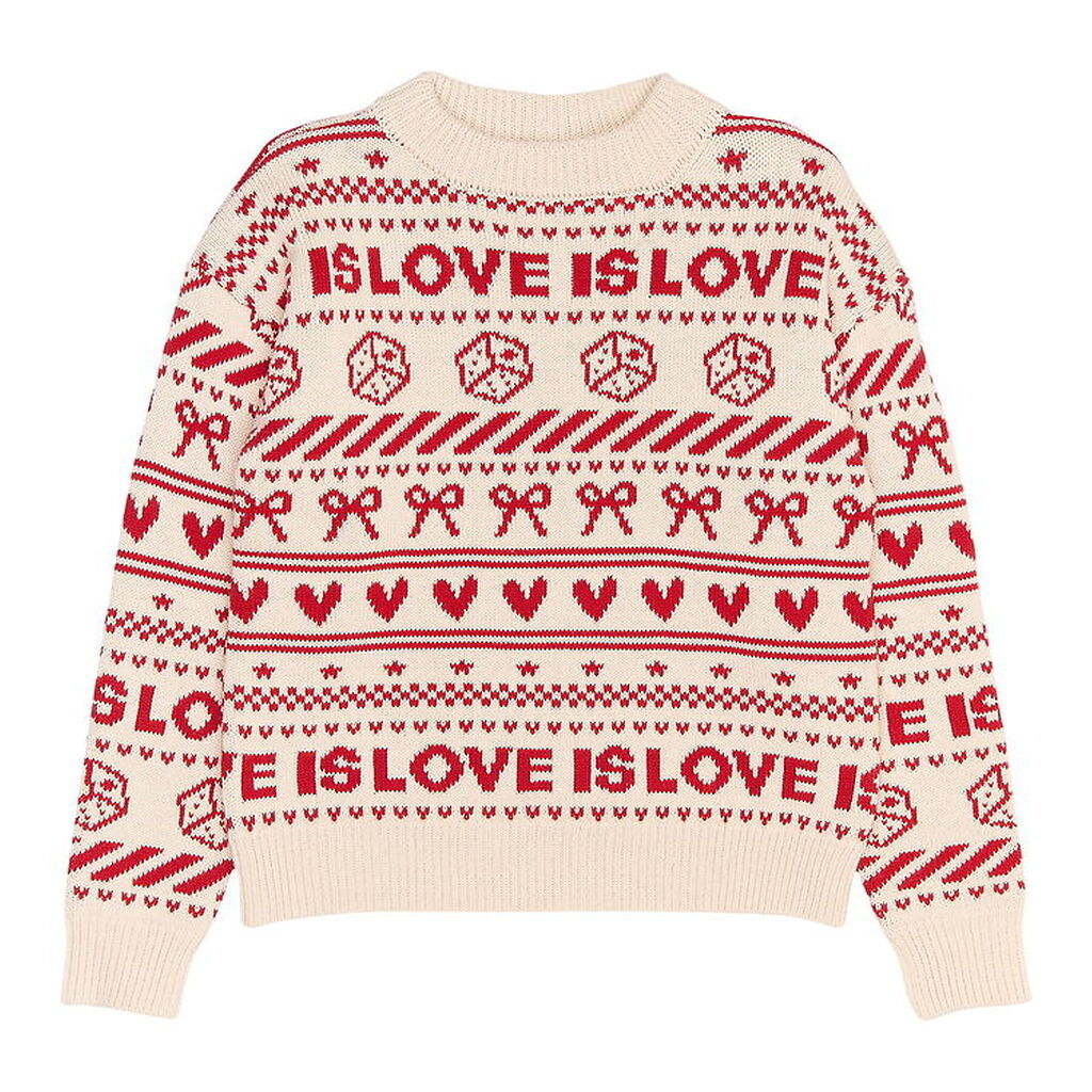 The New Bluse - Strik - TnRaline Jacquard - Gardenia AOP