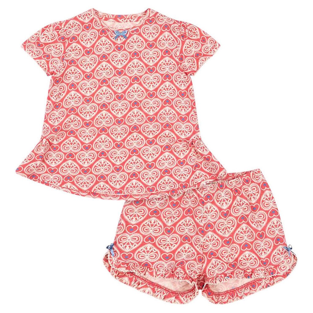 Konges Sløjd Sæt - T-shirt/Shorts - Famo Frill - Lacy Lace