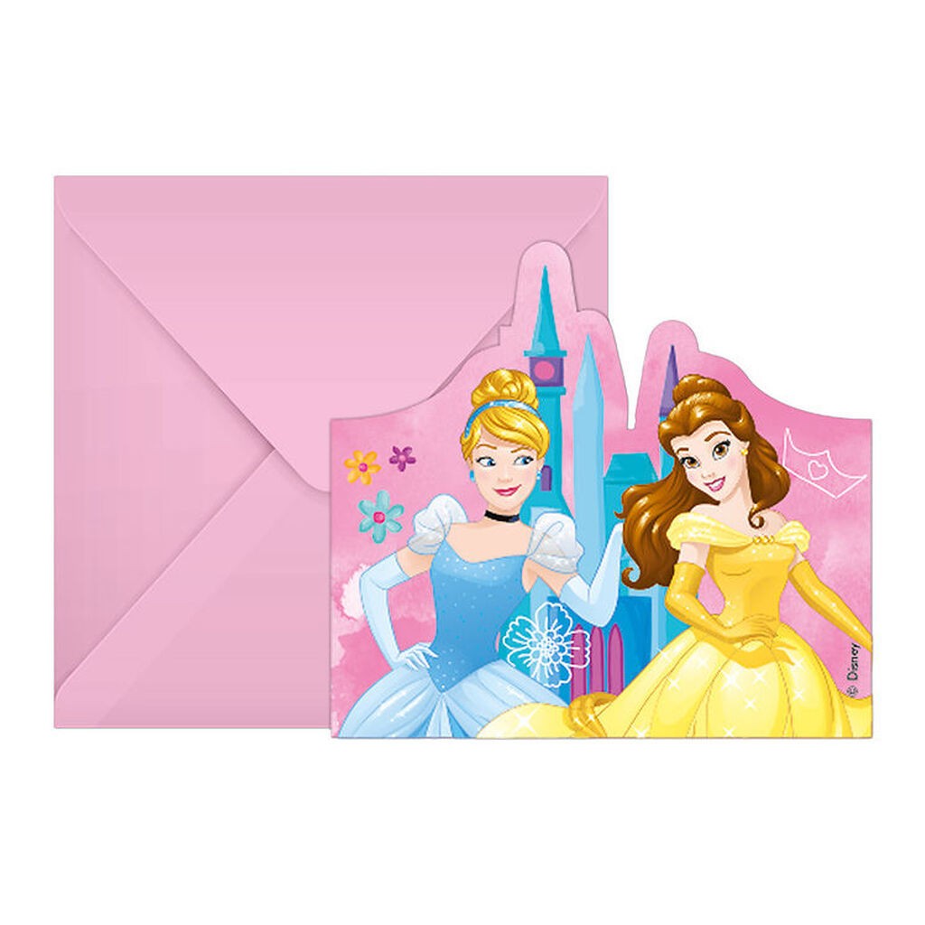 Decorata Party Invitationer - 6-pak - Princess Live Your Story