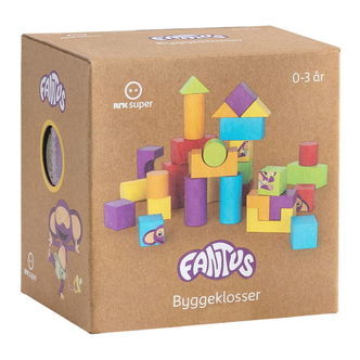 Fantorangen & Fantus Byggeklodser - Træ - 30 Dele