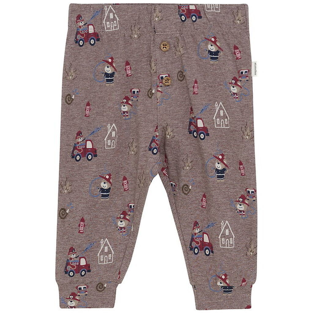 Minymo Natbukser - Dark Brown Melange