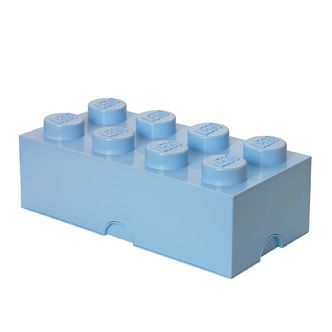LEGOÂ® Storage Opbevaringsboks - 8 Knopper - 50x25x18 - Lyseblå