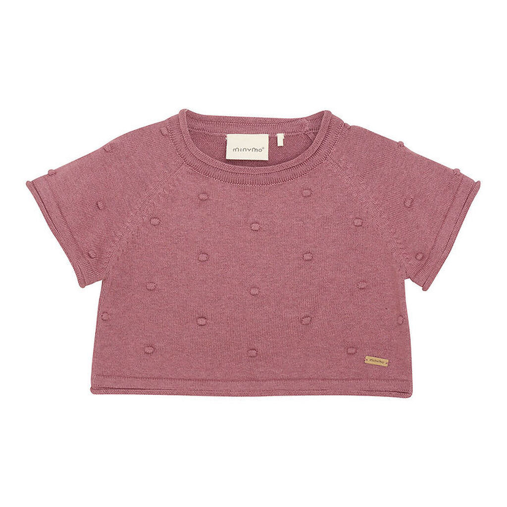 Minymo T-shirt - Strik - Deco Rose