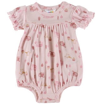 Joha Sommerdragt - Uld - Lyserød m. Camping