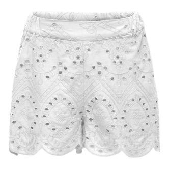 Kids Only Shorts - KogCleo - Cloud Dancer m. Hulmønster