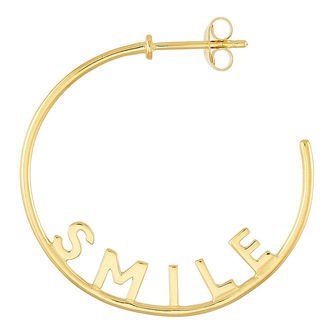 Design Letters Ørering - 1 stk. - Smile Hoop - Guld