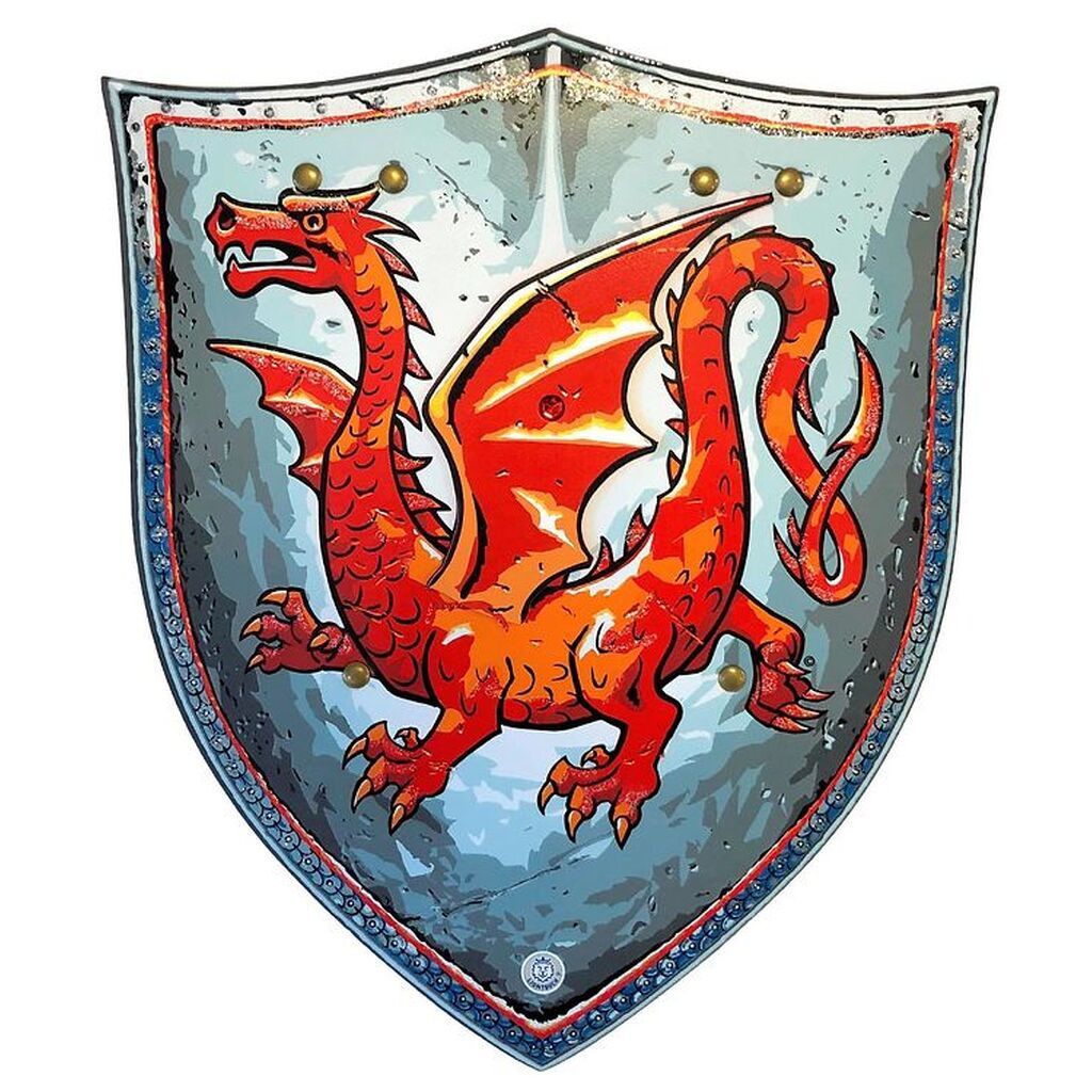 Liontouch Udklædning - Amber Dragon Skjold - Grå