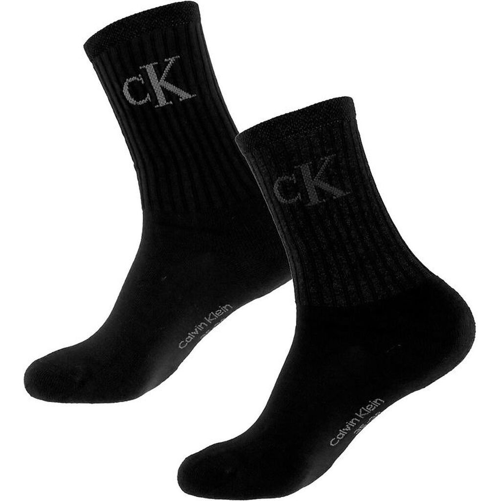 Calvin Klein Strømper - 2-pak - Sort m. Logo