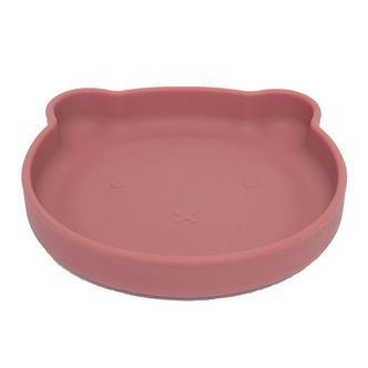 Petit Monkey Tallerken m. Sugekop - Silikone - Bear - Mahogany R