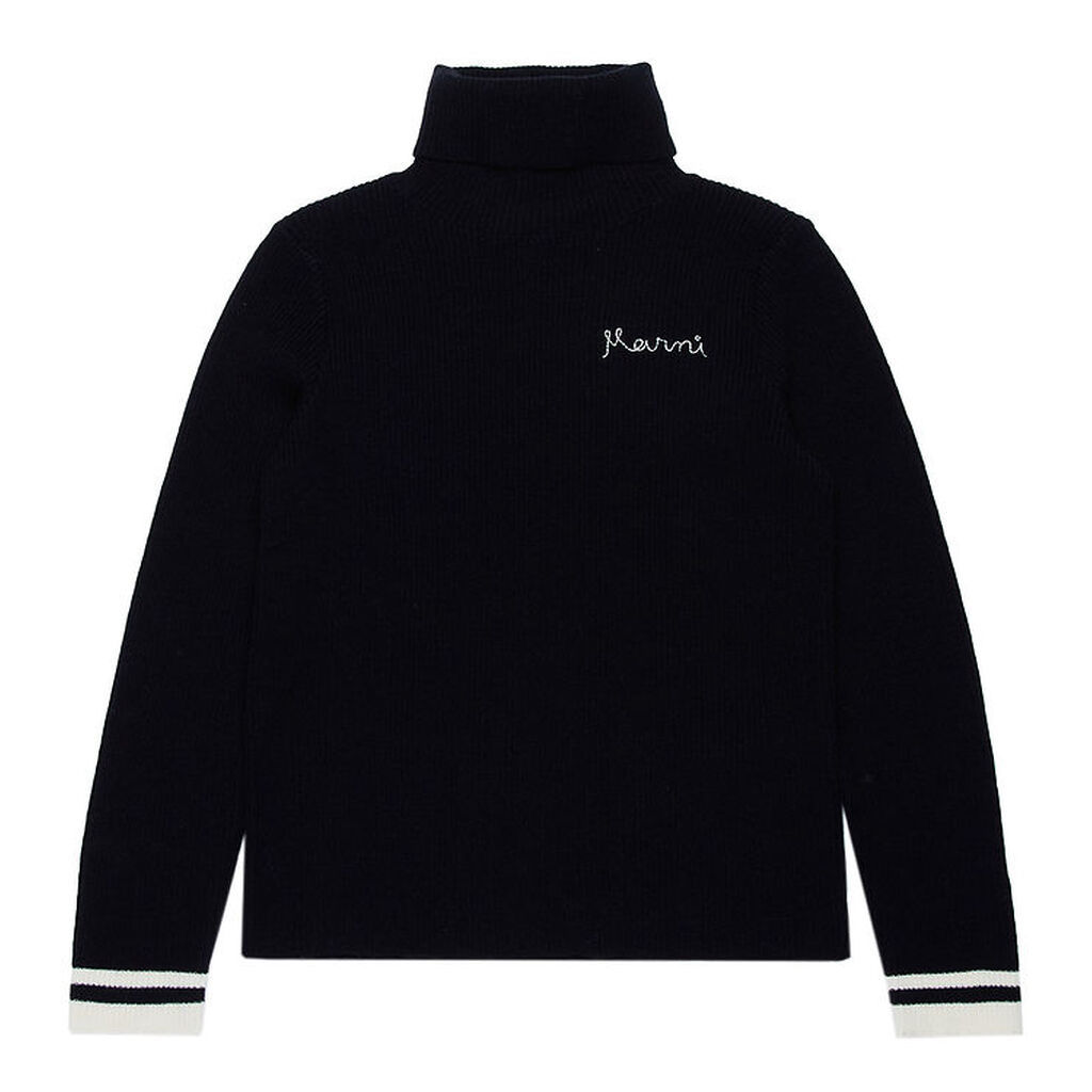 Marni Bluse - Rib - Sort m. Hvid