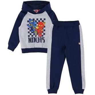 LEGOÂ® Ninjago Sweatsæt - LwSian 106 - Gråmeleret/Navy m. Print