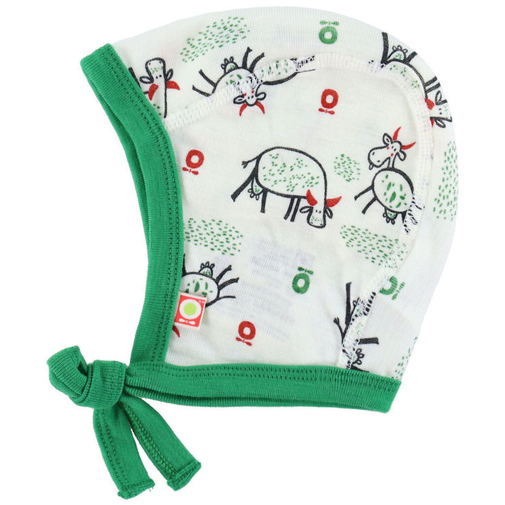 Katvig Babyhjelm - Uld - Off White m. Køer