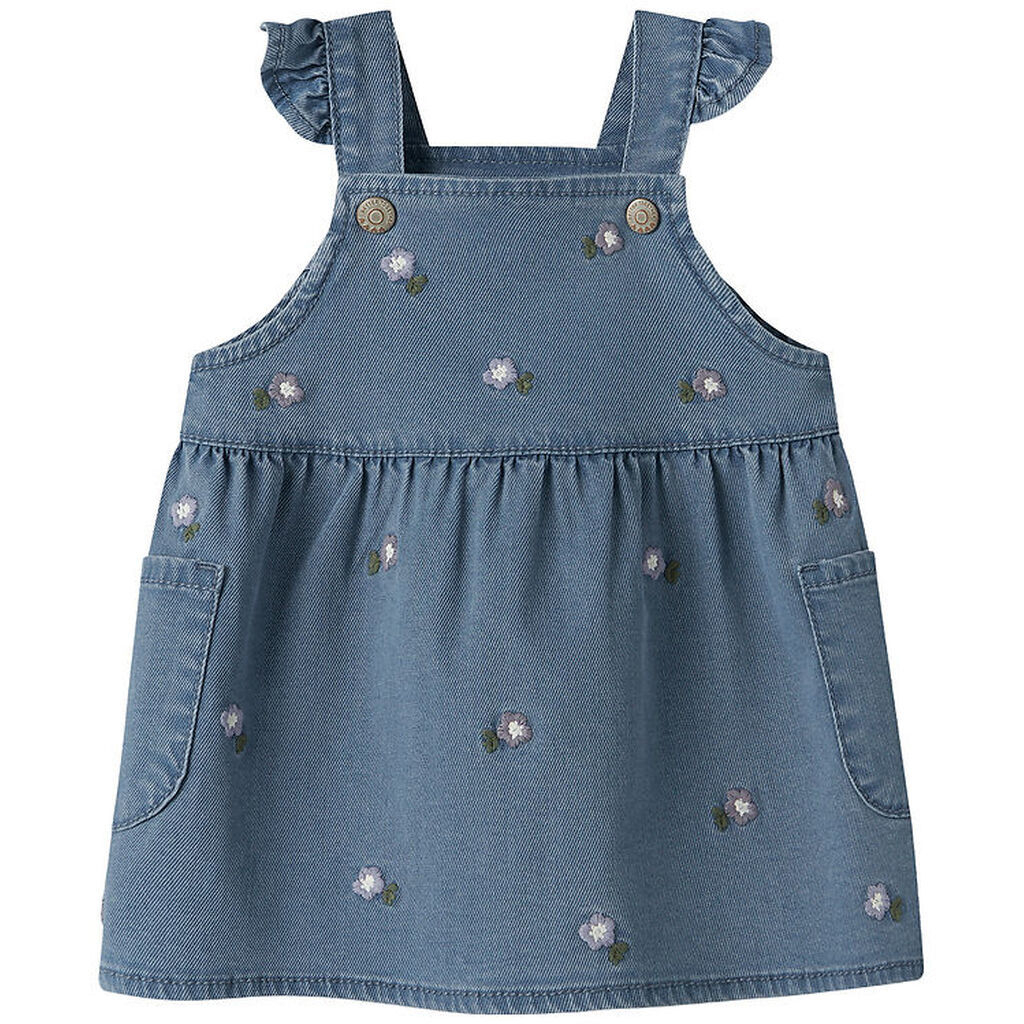 Name It Spencer - NbfSage - Denim Blue/Flower Emb