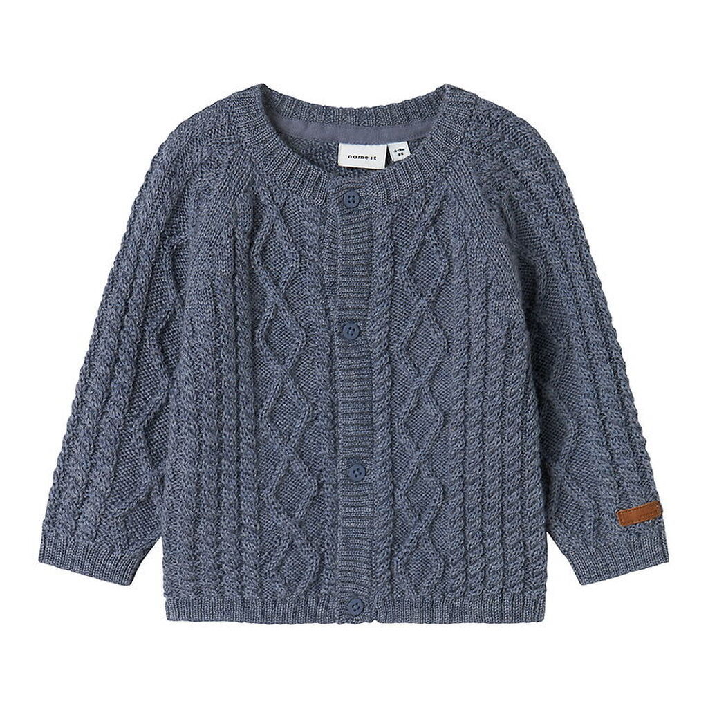 Name It Cardigan - Uld - Strik - NbmWrilla - Folkstone Gray