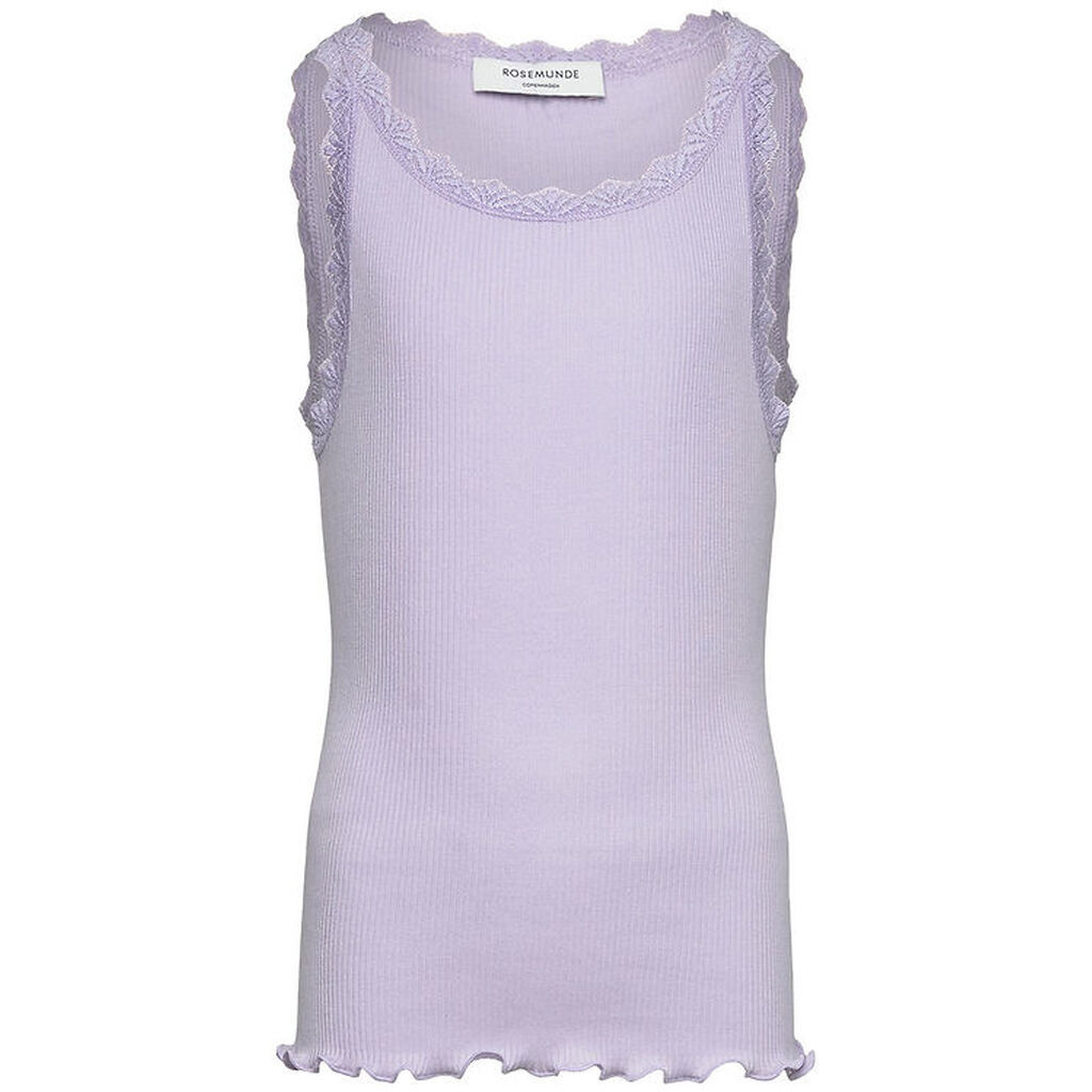 Rosemunde Top - Rib - Modal/Bomuld - Balta - Purple Heather