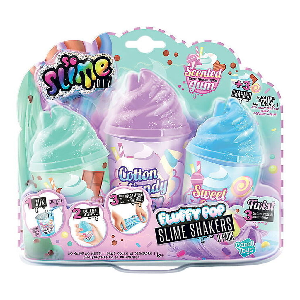 So Slime DIY-Slim - Fluffy Pop Slime Shakers - 3-pak