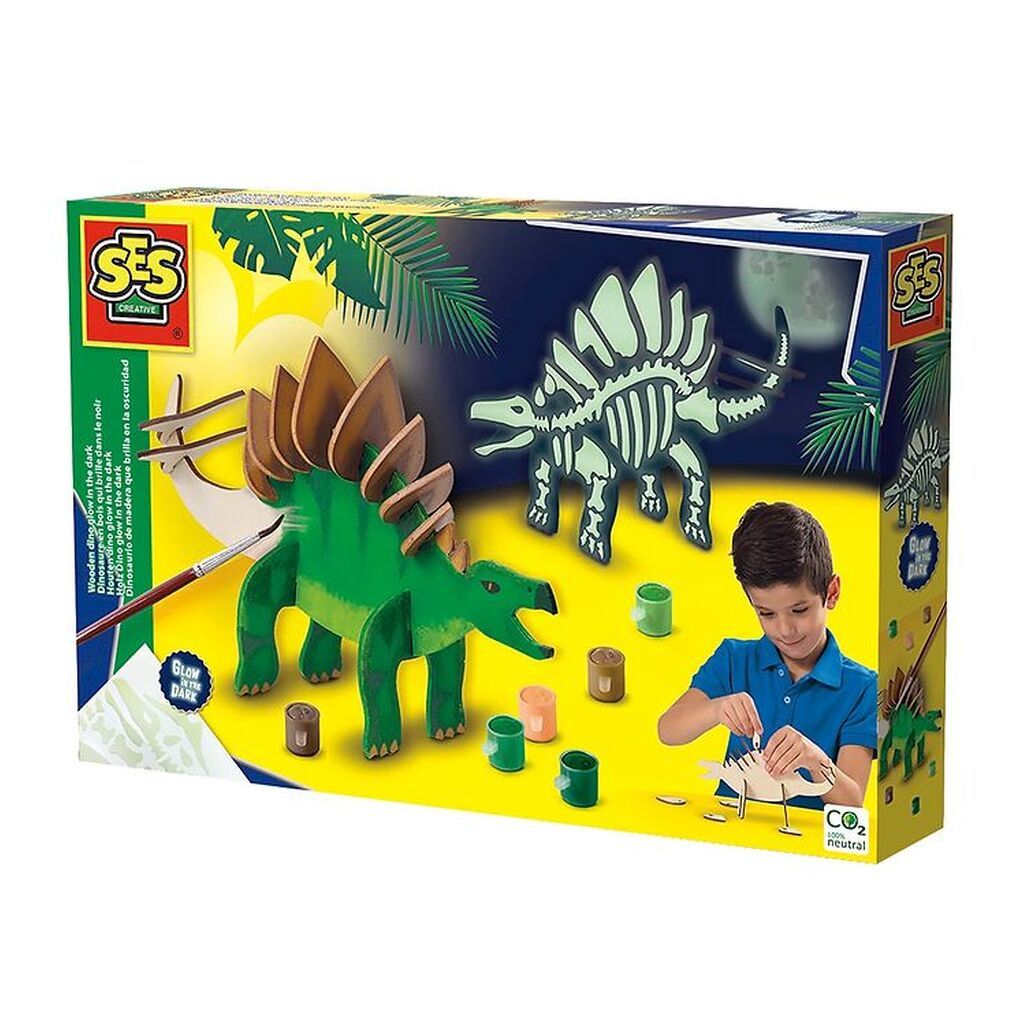 SES Creative Modeldinosaur - DIY - Selvlysende