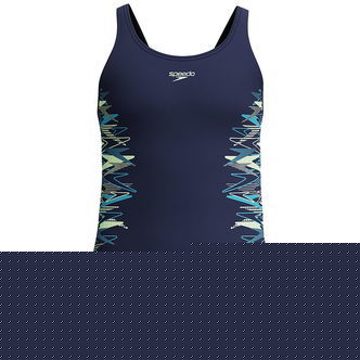 Speedo Badedragt - Muscleback - Peacoat/Pale Clover