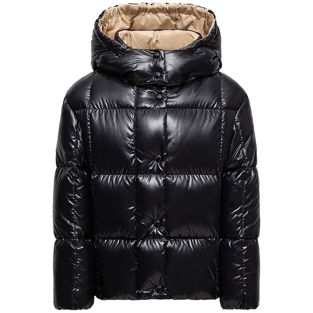 Moncler Dunjakke - Parana - Charcoal m. Beige