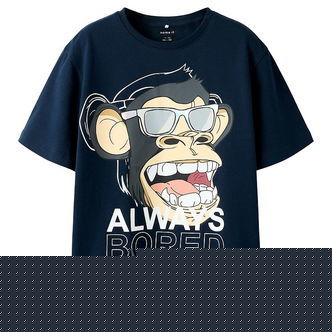 Name It T-shirt - NkmFaddy - Bored - Navy Blazer