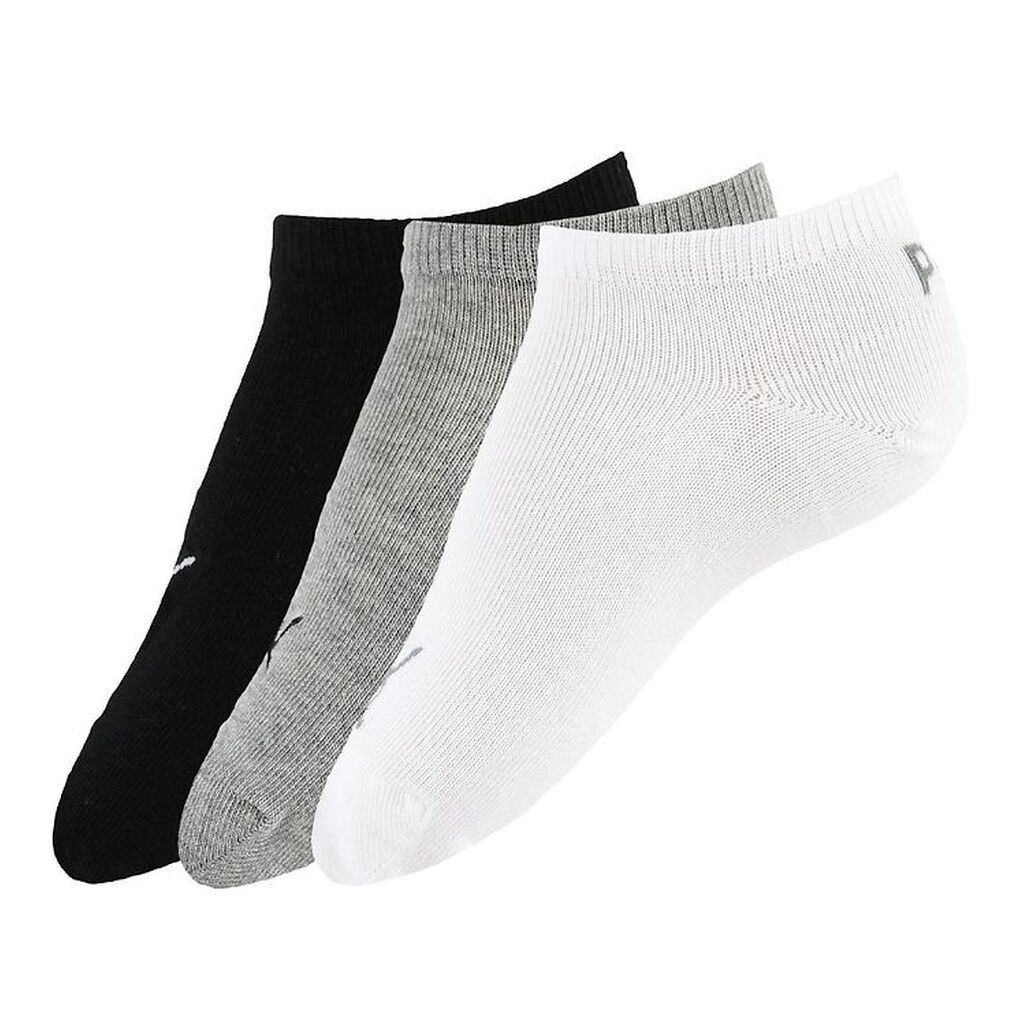 Puma Ankelstrømper - 3-pak - Sneaker Plain - Sort/Gråmeleret/Hvi