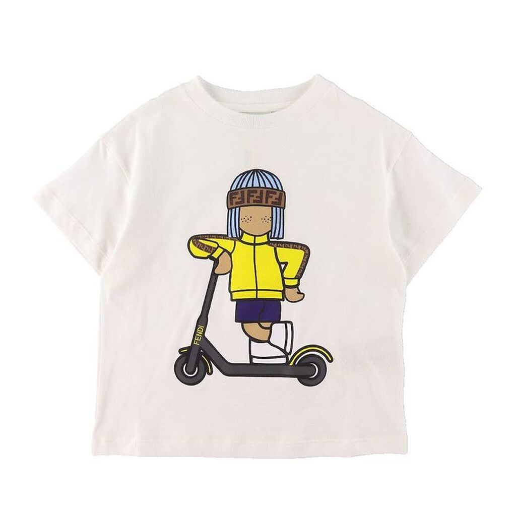 Fendi T-shirt - Hvid m. Print