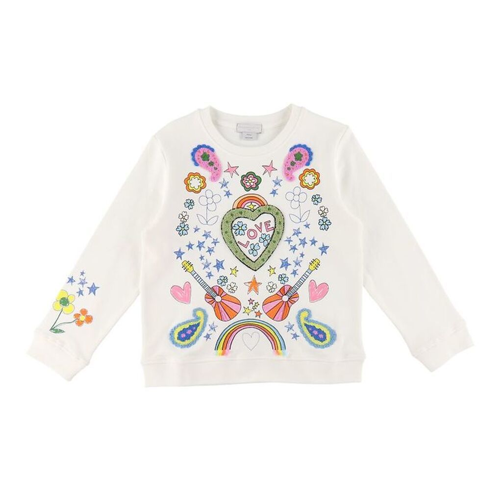 Stella McCartney Kids Sweatshirt - Love - Hvid m. Print
