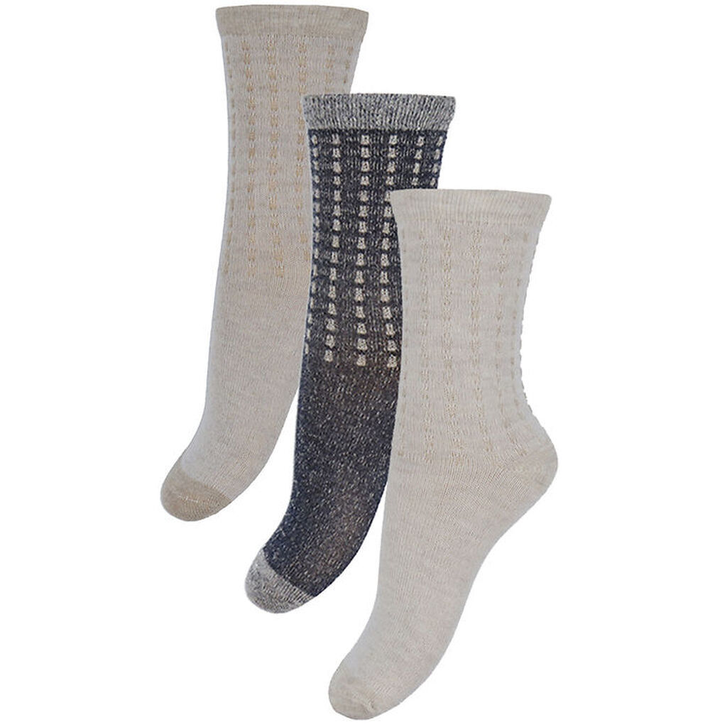 Minymo Strømper - 3-pak - Dark Navy