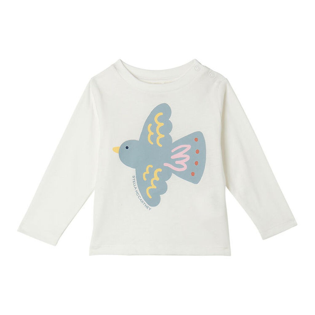 Stella McCartney Kids Bluse - Ivory m. Fugl