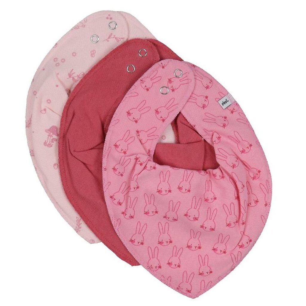 Pippi Baby Hagesmæk - 3-pak - Rose