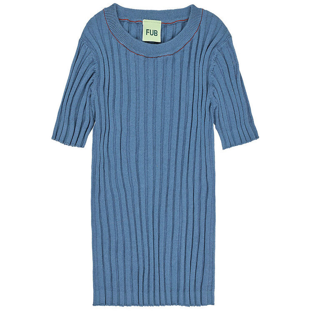 FUB T-shirt - Rib - Washed Indigo