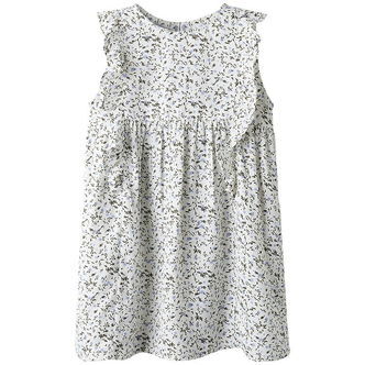 Name It Kjole - NmfJolly - Star White m. Blomster