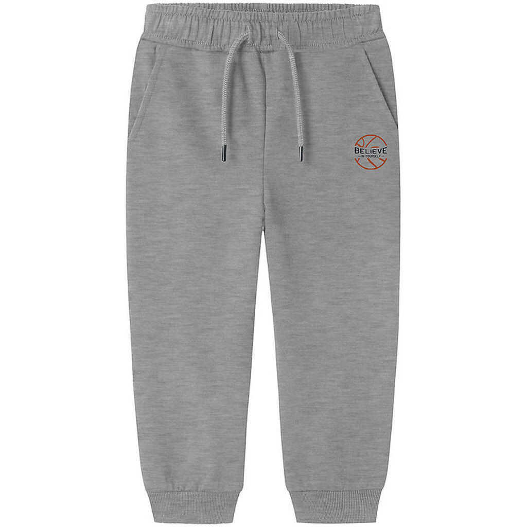 Name It Sweatpants - NmmBertillo - Light Grey Melange m. Print