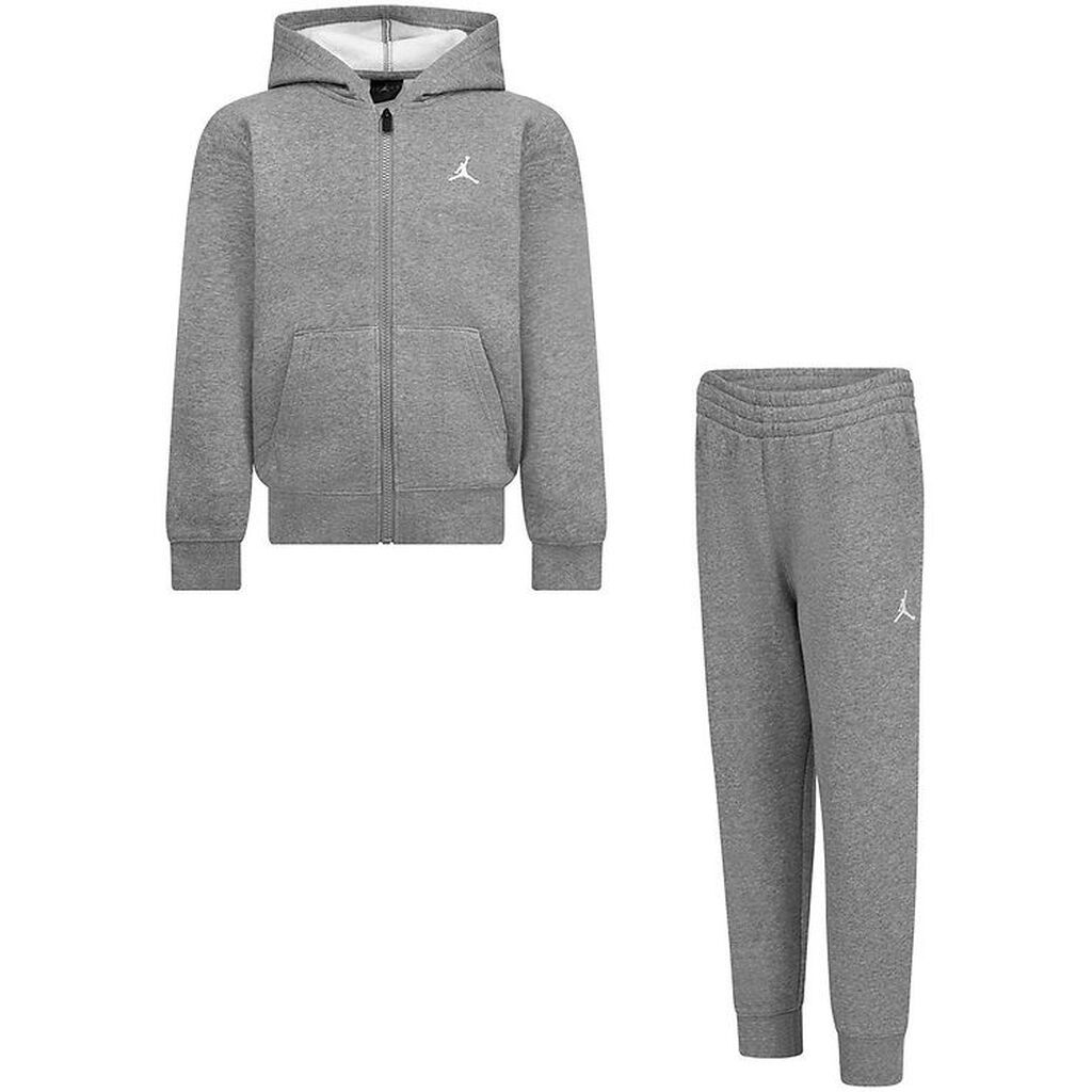 Jordan Sweatsæt - Cardigan/Sweatpants - Carbon Heather m. Logo