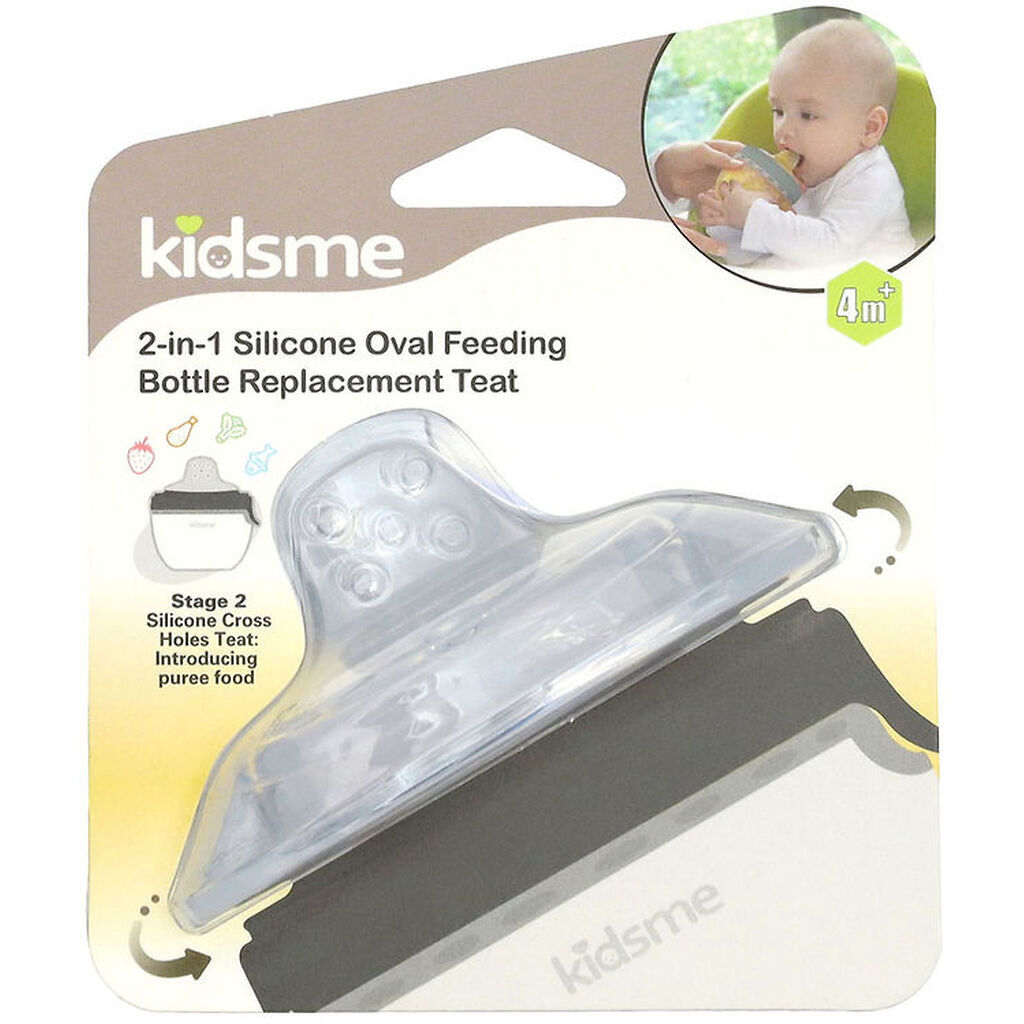 KidsMe Silikonesut - 4 mdr. - 2-i-1 Fodringssystem