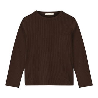 Fliink Bluse - Rib - Kenna - Coffee Bean