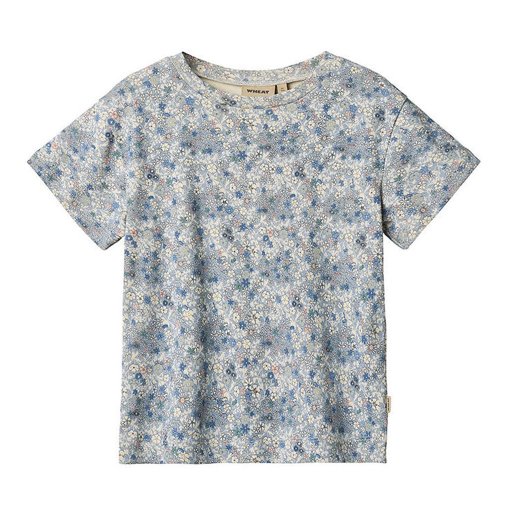 Wheat T-shirt - Ella - Blue Summer Flowers