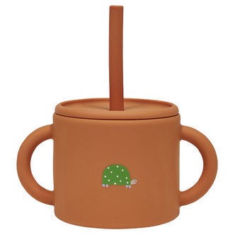 OYOY Kop m. Sugerør - Enkei Cup - Silikone - Caramel