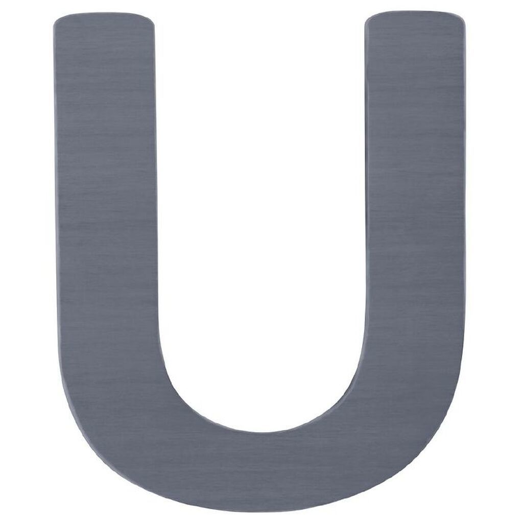 Sebra Træbogstaver - U - Grå