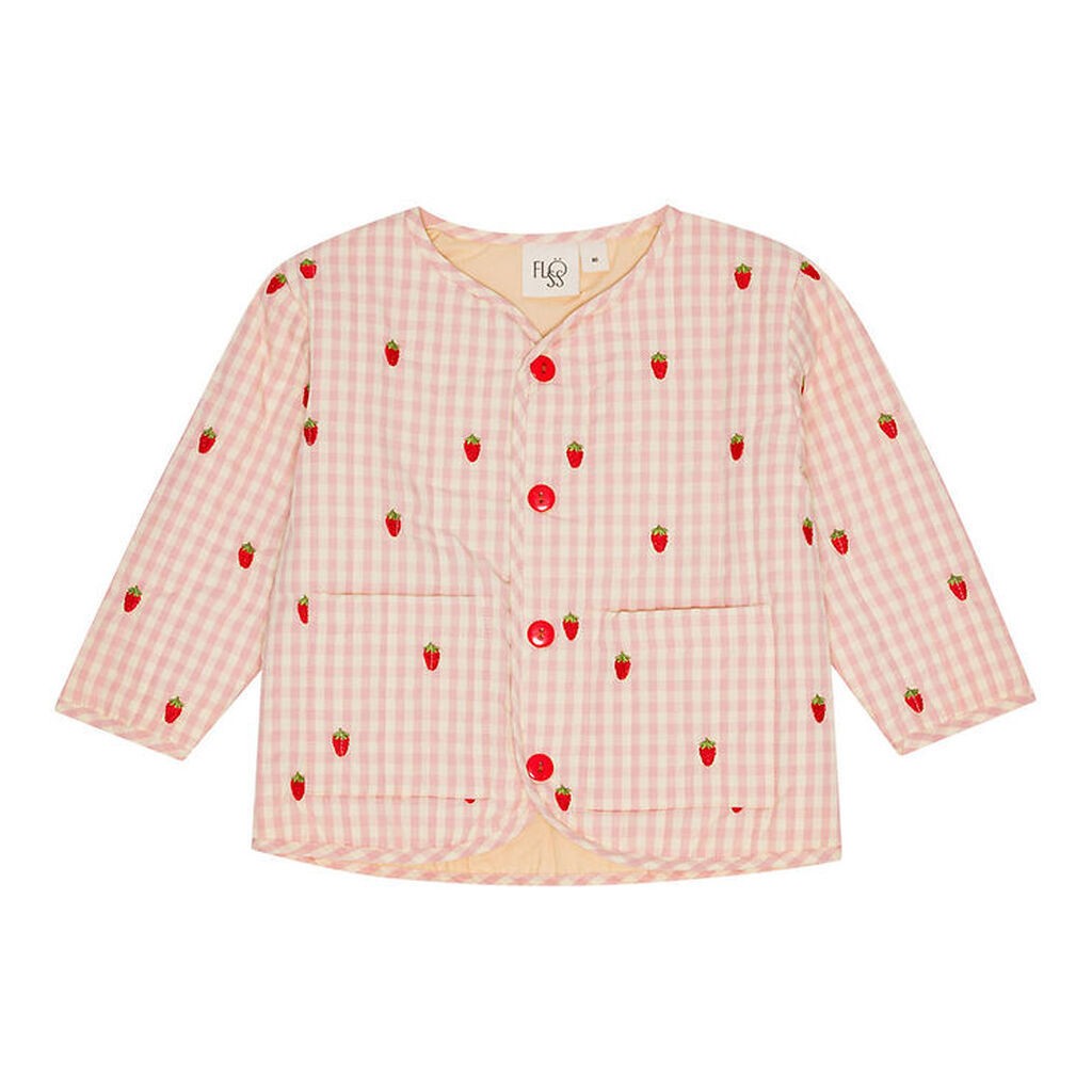 Flöss Jakke - Dolly - Pink Berry Gingham